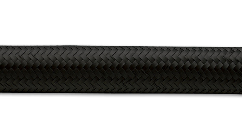 Vibrant -16 AN Black Nylon Braided Flex Hose - 50 ft Roll