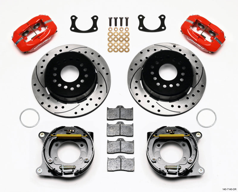 Wilwood Forged Dynalite P/S Parking Brake Disc Kit for Big Ford Axles - Part Number 140-7140-DR