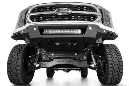 Addictive Desert Designs Black Label Front Bumper for Ford F-150 2021-2022 – Satin Black with 20-Inch LED Light Bar Mount