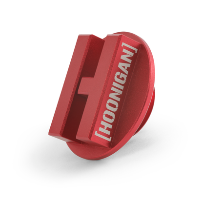 Mishimoto Honda Hoonigan Oil Filler Cap - Red with Matching Bottle Opener/Multi-Tool Keychain