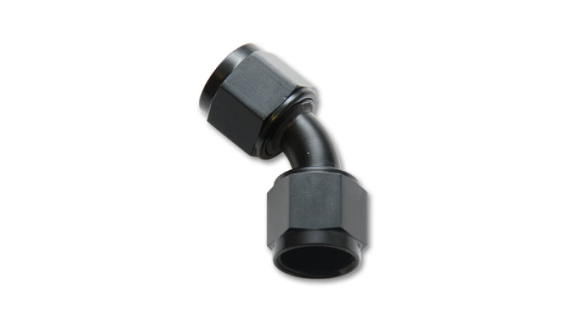 Vibrant -8AN to -8AN Female Flare Swivel 45 Degree Fitting - Anodized Black by Vibrant Performance Part 10713