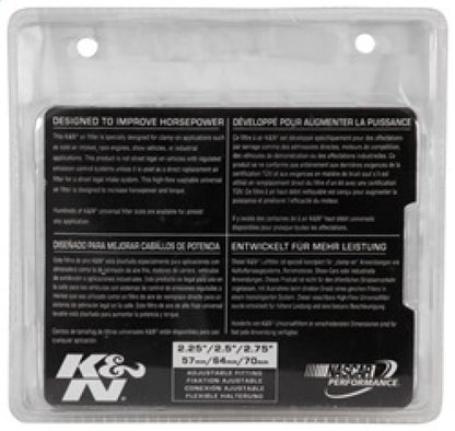 K&N Engineering Adjustable Universal Chrome Air Filter Part RG-1003RD-L