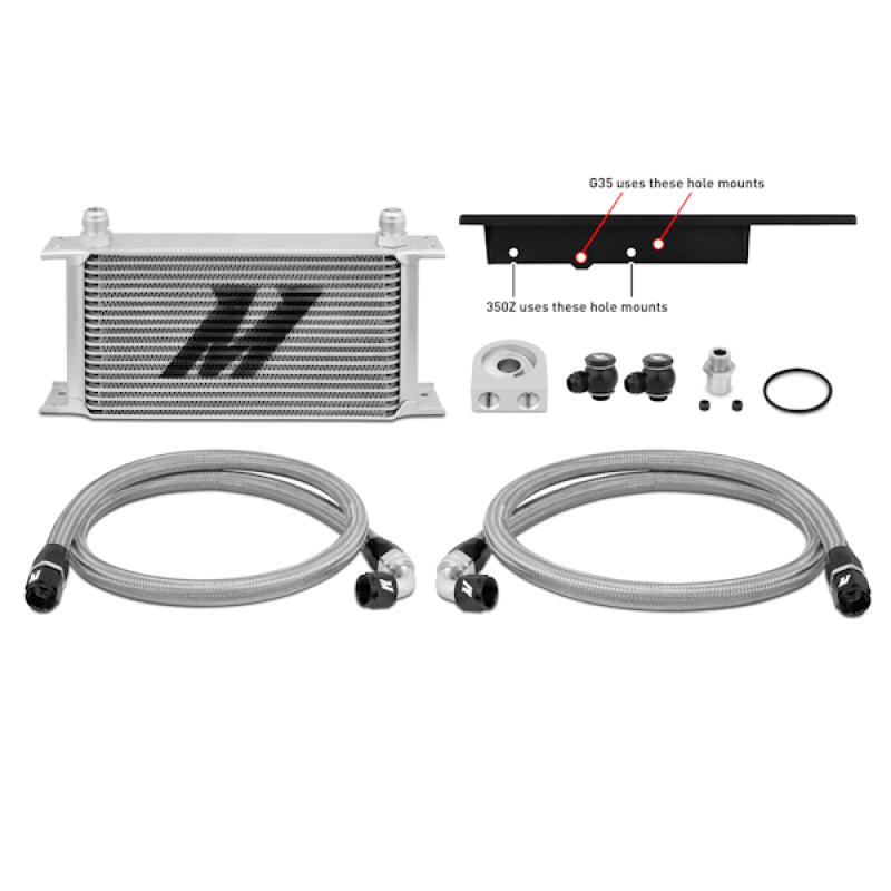 Mishimoto 03-09 Nissan 350Z / 03-07 Infiniti G35 Oil Cooler Kit with 19-Row Stacked-Plate Design