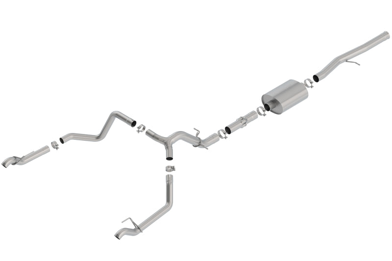 Borla ATAK Cat-Back Exhaust System for 2019-2021 Chevrolet Silverado 1500 and GMC Sierra 1500 with 6.2L V8 - Factory Split Rear Exit (Part #140775)