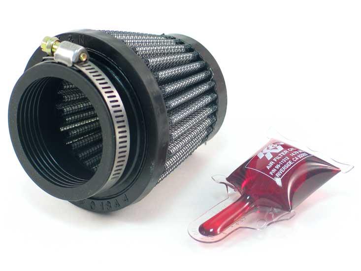 K&N Engineering Universal Rubber Air Filter with 1 3/4 Inch Flange – 3 Inch Base, 2 Inch Top, 2.5 Inch Height