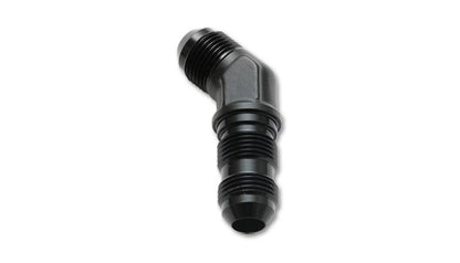 Vibrant -3AN Bulkhead Adapter 45 Degree Elbow Fitting in Black