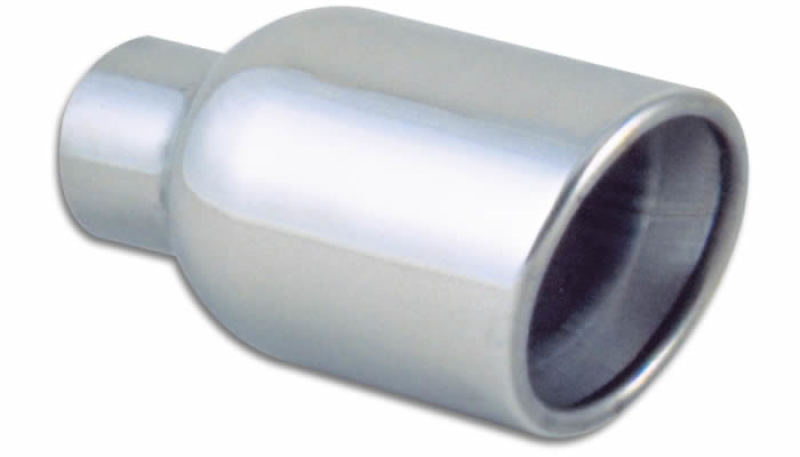 Vibrant 4-inch Round Stainless Steel Exhaust Tip with Rolled Edge - Part No. 1303