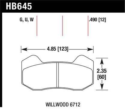 Hawk Wilwood Type 6712 DTC-60 Brake Pads