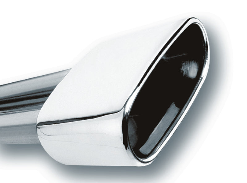 Borla 2.5-inch Inlet Stainless Steel Exhaust Tip – Rectangular Rolled-Edge Angle-Cut Outlet, 6.69 x 3 Inches