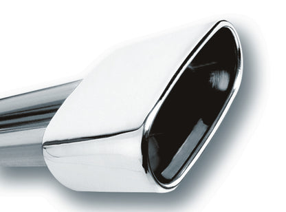 Borla 2.5-inch Inlet Stainless Steel Exhaust Tip – Rectangular Rolled-Edge Angle-Cut Outlet, 6.69 x 3 Inches