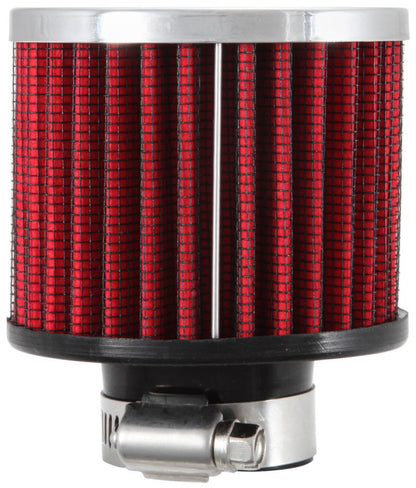 K&N Engineering 62-1390 Chrome Steel Top Crankcase Vent Filter with Black Rubber Base, 1.25-Inch Flange, 3-Inch Outer Diameter, 2.5-Inch Height