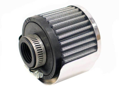 K&N Engineering 62-1511 1-Inch Flange Crankcase Vent Filter with Chrome Top and Deflector Shield