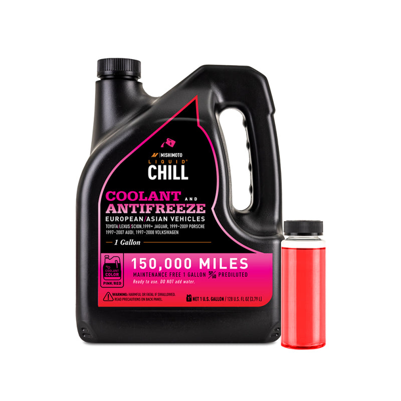 Mishimoto Liquid Chill EG Coolant for European and Asian Vehicles – Pink/Red – Part Number MMRA-LC-EG-PK