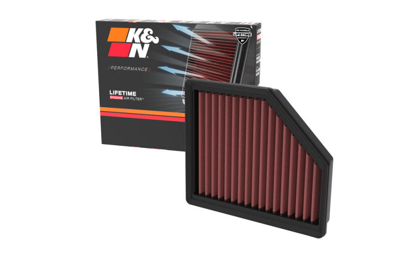 K&N 33-3174 High-Flow Replacement Air Filter for Nissan Rogue and Mitsubishi Outlander 1.3L L4 F/I