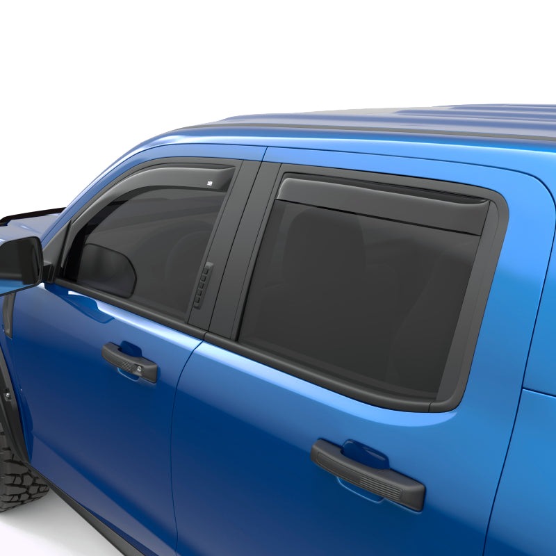 EGR 573591 Dark Smoke In-Channel Window Visors for 2022-2025 Ford Maverick Crew Cab