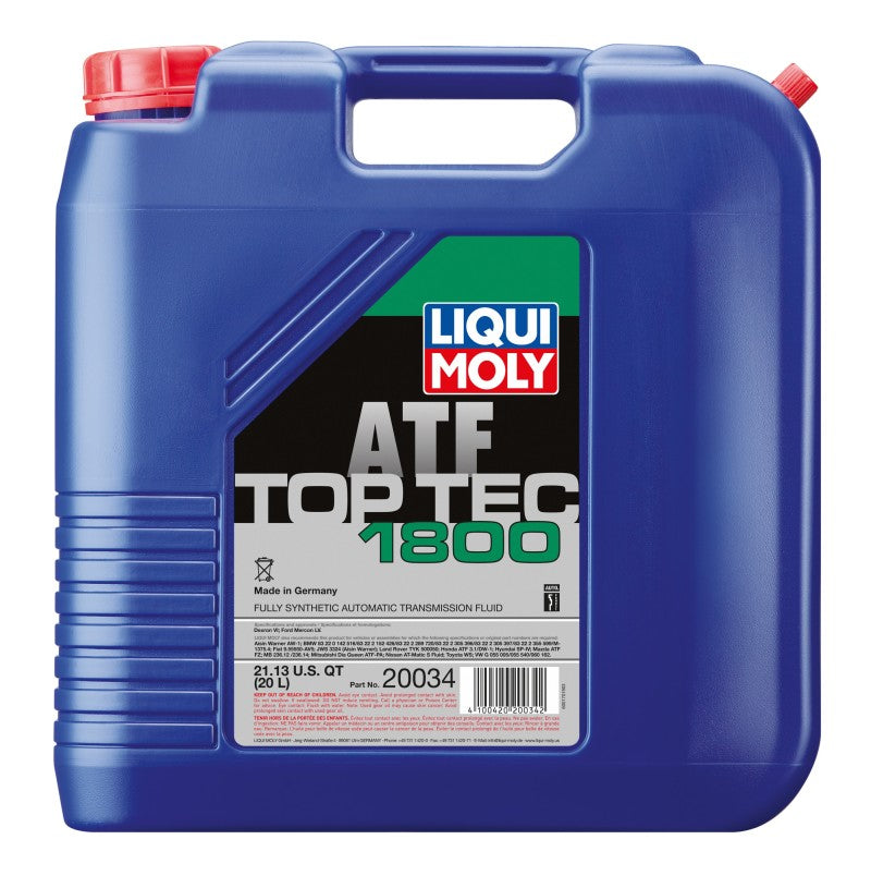 LIQUI MOLY 20L Top Tec ATF 1800 Automatic Transmission Fluid for Modern Multi-Gear Transmissions