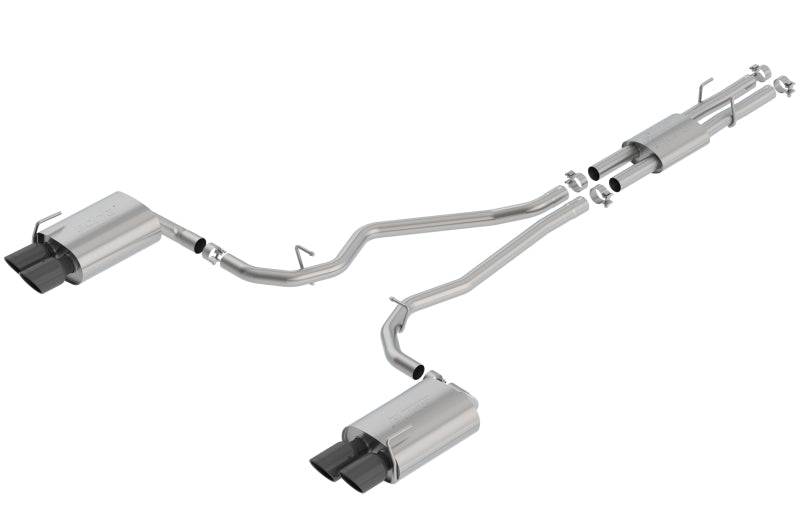 Borla ATAK Cat-Back Exhaust System for Ford Explorer ST & Lincoln Aviator with Black Chrome Tips