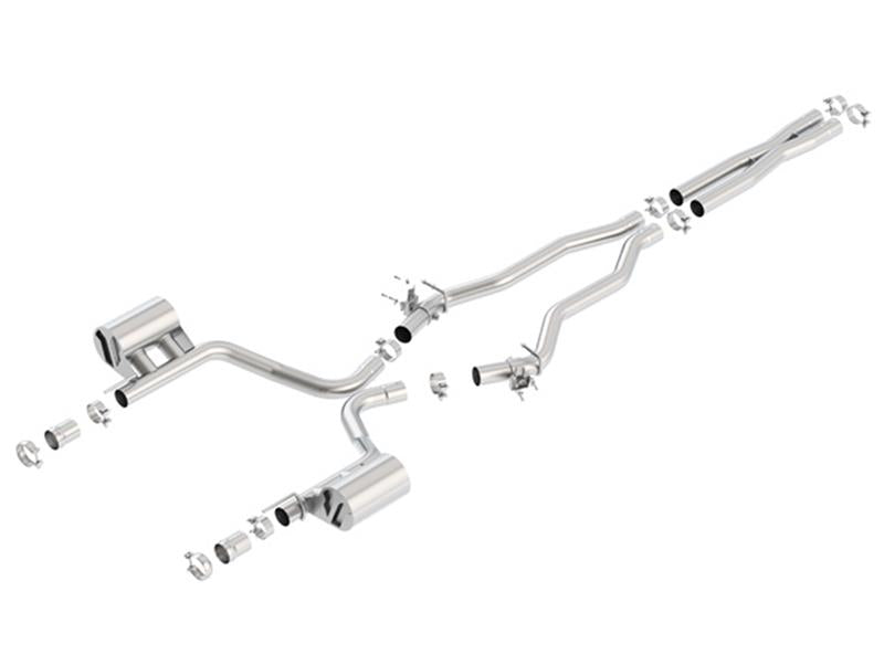 Borla ATAK Cat-Back Exhaust System for 2015-2023 Dodge Charger SRT 392 and 2015-2016 Chrysler 300C with Active Valves - No Tips Included