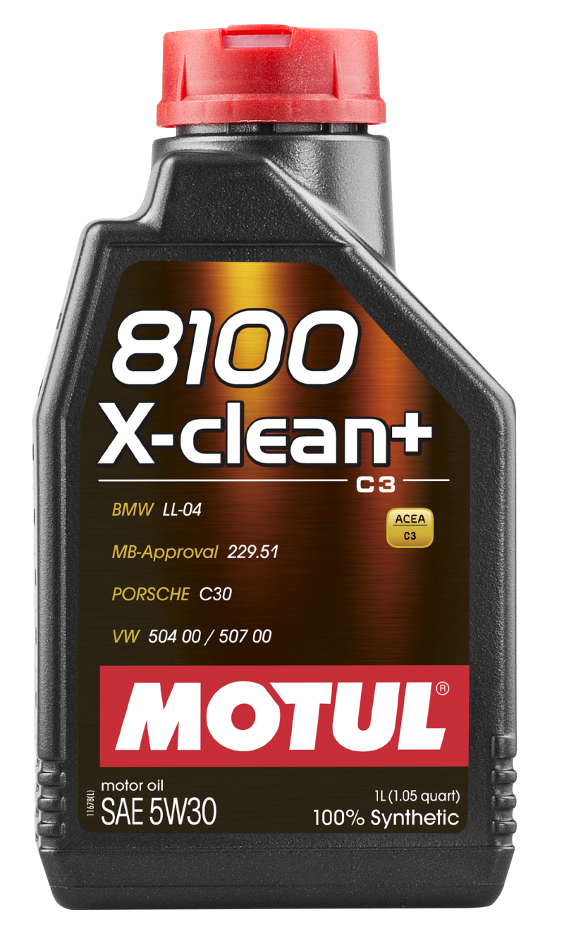 Motul 1L Synthetic Engine Oil 8100 5W30 X-Clean LL04 for Volkswagen, Audi, BMW, Mercedes-Benz