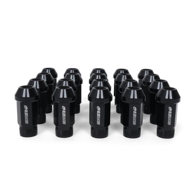 BLOX Racing Street Series Forged Lug Nuts in Black - 12 x 1.5mm, Set of 16