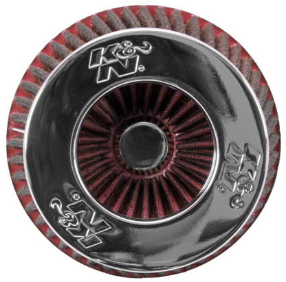 K&N Engineering Universal Air Filter Chrome Round Tapered – 4-inch Flange ID x 1.125-inch Flange Length x 5.5 inches Height