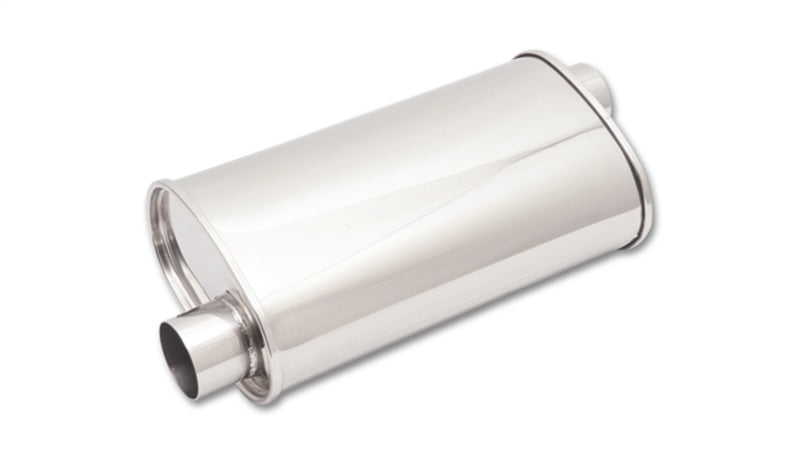 Vibrant StreetPower Oval Muffler 3-inch Inlet/Outlet – Deep Tone, Stainless Steel Performance Exhaust