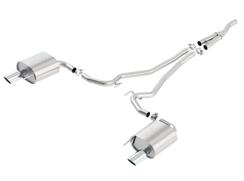 Borla Atak Cat-Back Exhaust System for 2015-2018 Ford Mustang 2.3L EcoBoost with 4-Inch Tips
