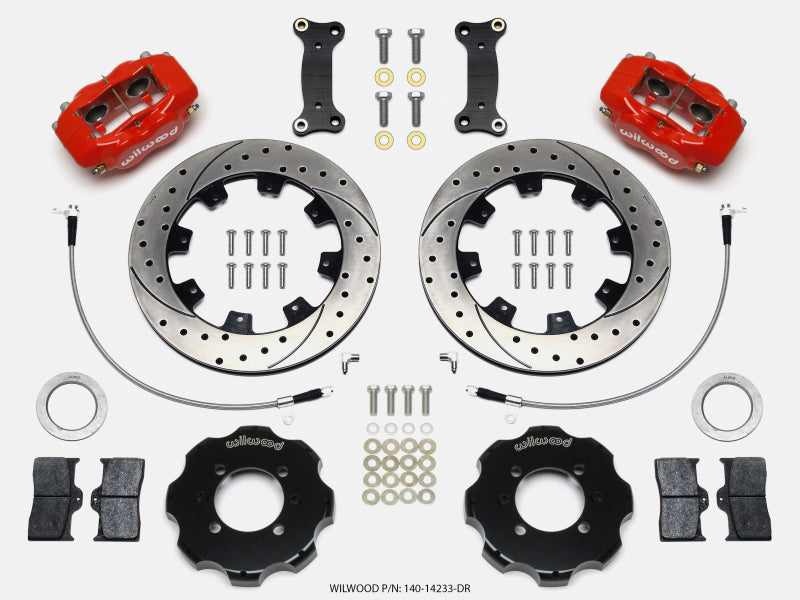 Wilwood Forged Dynalite Front Hat Kit 12.19-inch Drilled Rotors for Mazda MX-5 Miata and Fiat 124 Spider