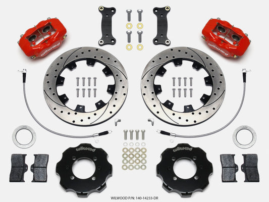 Wilwood Forged Dynalite Front Hat Kit 12.19-inch Drilled Rotors for Mazda MX-5 Miata and Fiat 124 Spider