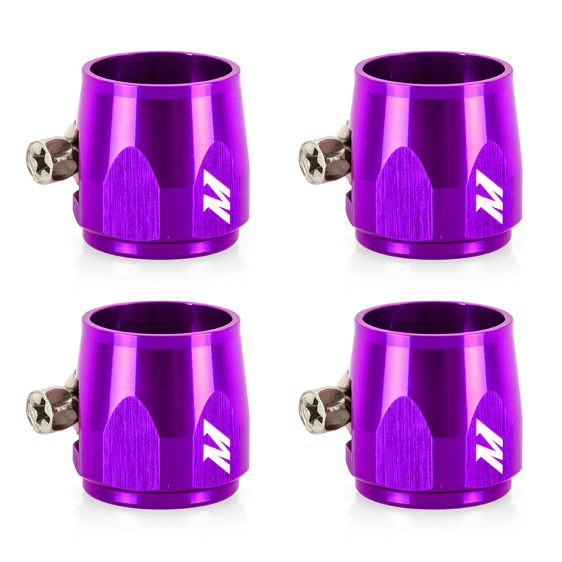Mishimoto Aluminum -12AN Hex Hose Finishers - Purple