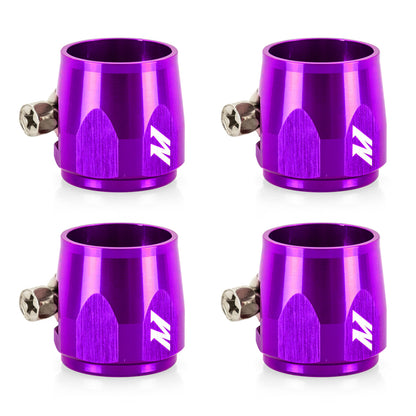 Mishimoto Aluminum -12AN Hex Hose Finishers - Purple