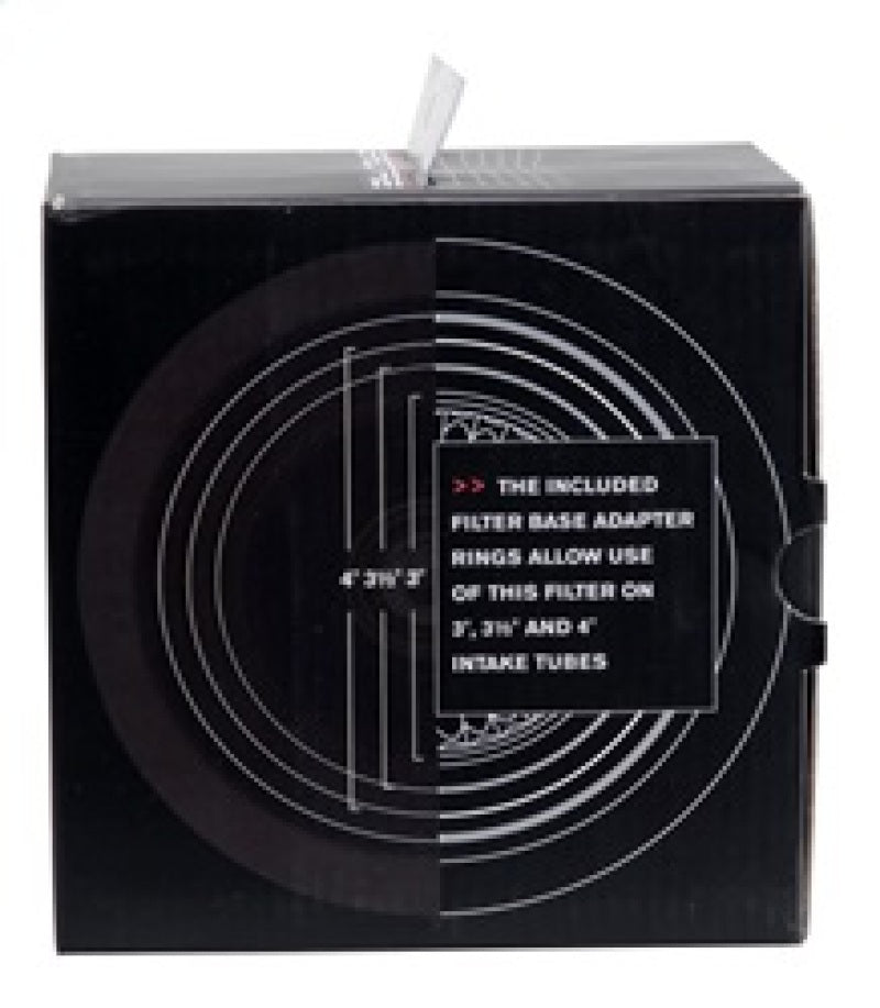 Spectre Adjustable Conical Air Filter 2-1/2 inch Tall for 3 to 4 inch Tubes – Black High Performance Racing (HPR) Filter Part 8161