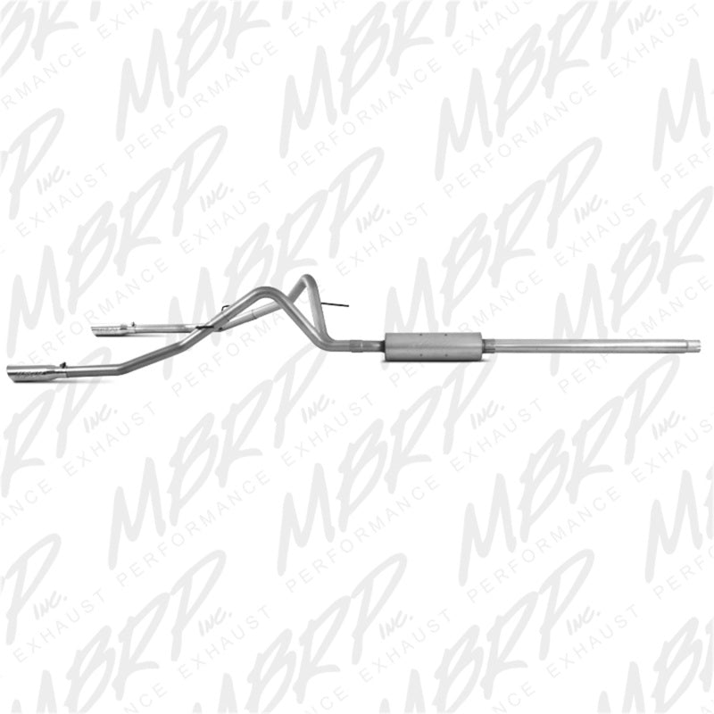 MBRP Armor Lite Series Cat Back Exhaust System for 2004-2008 Ford F-150 4.6/5.4L - Dual Split Rear Exit with 3.5-inch Tips