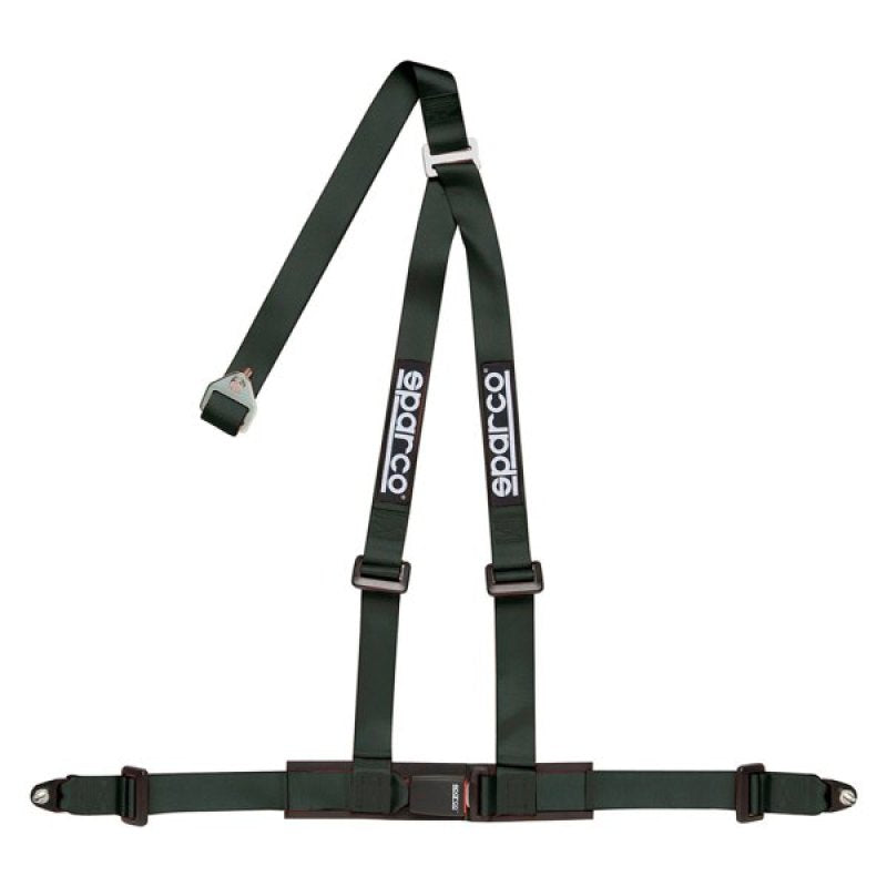 Sparco 04608BV1NR 2-Inch Black 3-Point Bolt-In Seat Belt for Automotive Safety