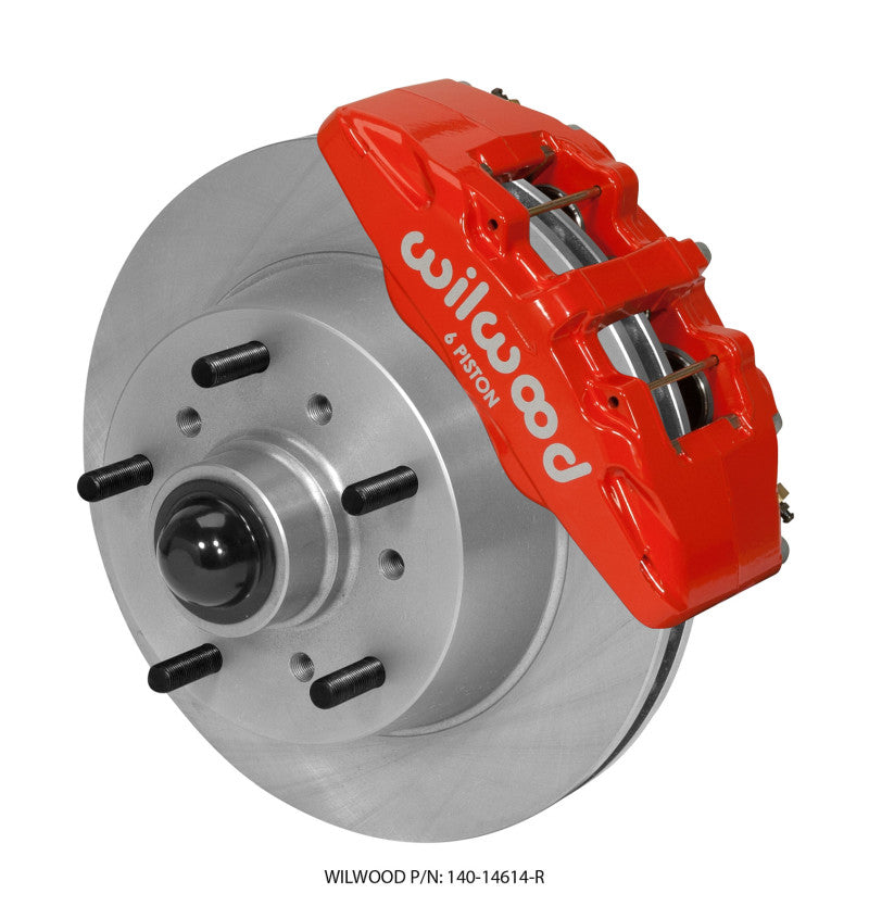 Wilwood Dynapro 6 Front Disc Brake Kit for Ford F100 (1968-1972) with 11.75" Rotor and Red Calipers
