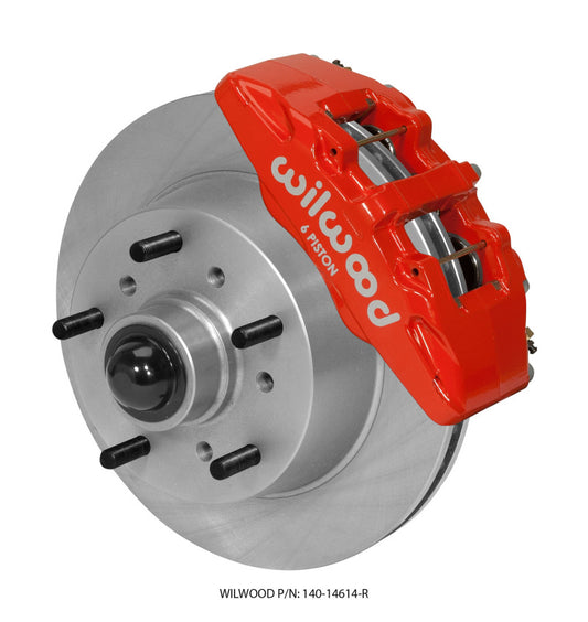 Wilwood Dynapro 6 Front Disc Brake Kit for Ford F100 (1968-1972) with 11.75" Rotor and Red Calipers