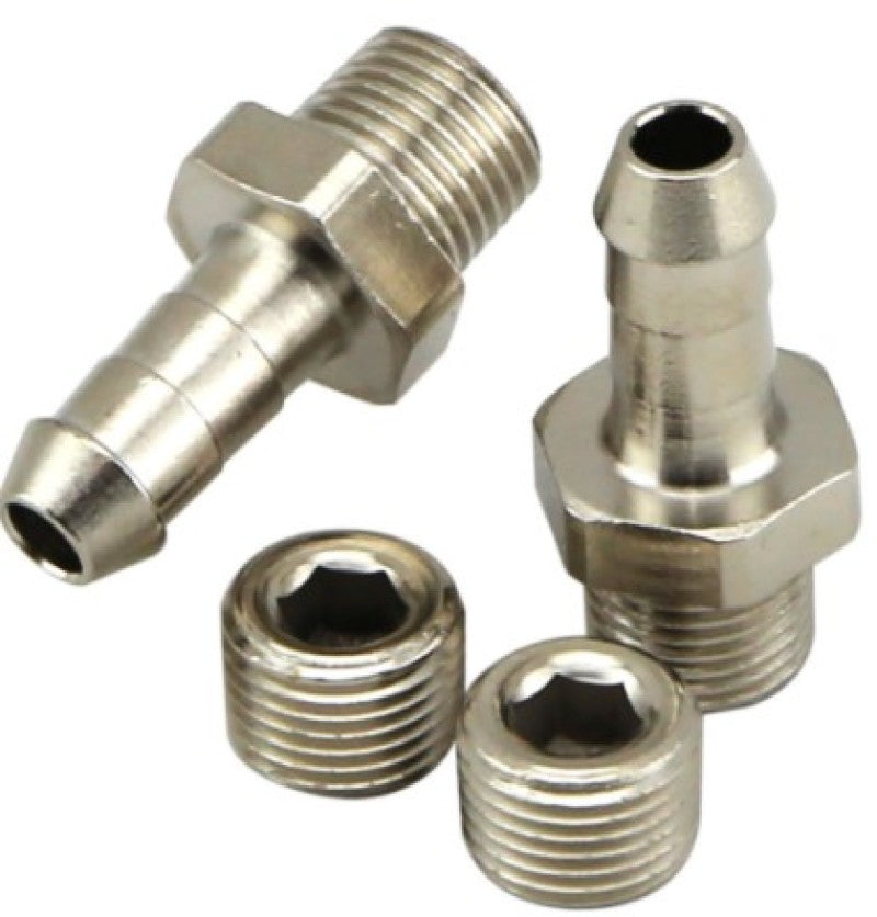Turbosmart 1/8 Inch NPT to 6mm Hose Tail Fittings and Blanks - Durable Automotive Plumbing Solution