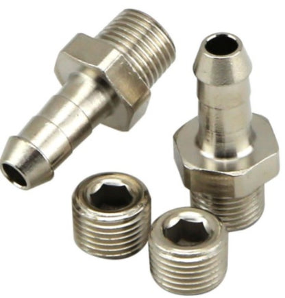 Turbosmart 1/8 Inch NPT to 6mm Hose Tail Fittings and Blanks - Durable Automotive Plumbing Solution