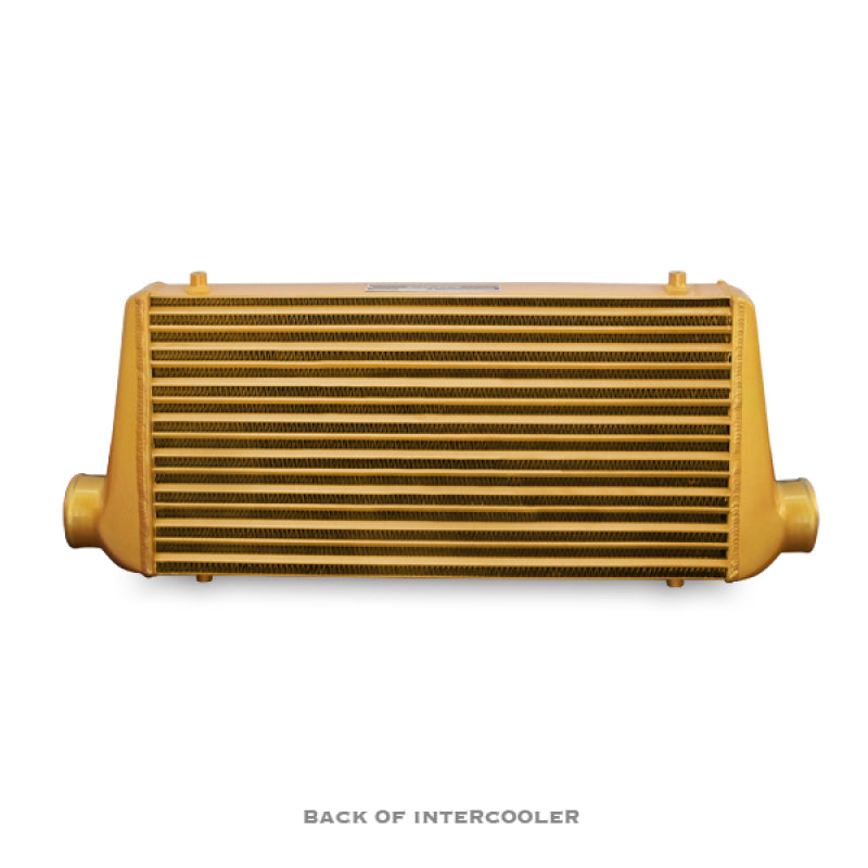 Mishimoto Eat Sleep Race Special Edition Gold M-Line Intercooler - Universal Front-Mount Aluminum Cooler for Enhanced Engine Performance