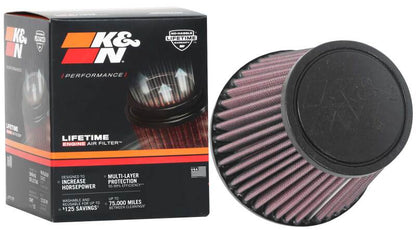 K&N Engineering RU-5135 Universal Clamp-On Air Filter – 2-3/4 inch Flange, 5-1/16 inch Body, 3-1/2 inch Top, 4-3/8 inch Height