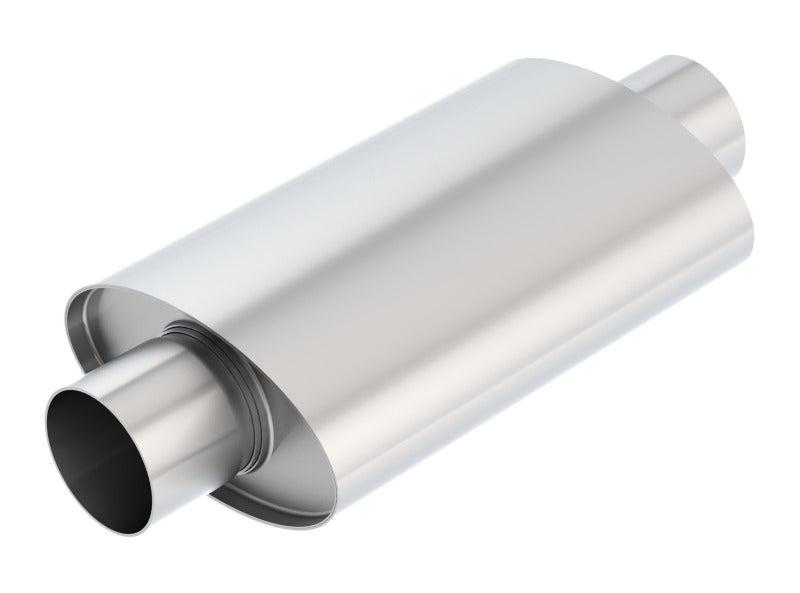 Borla XR-1 Multi-Core 3-Inch Center Inlet/Outlet Oval Racing Muffler - Compact High-Performance Exhaust for Rotary Engines
