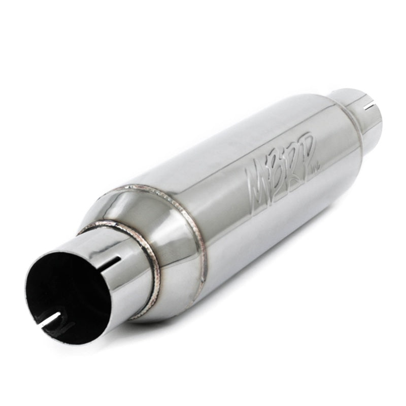MBRP Universal Resonator Muffler with 2.5-inch Inlet/Outlet - 16-inch Body, 20-inch Overall - T304 Stainless Steel