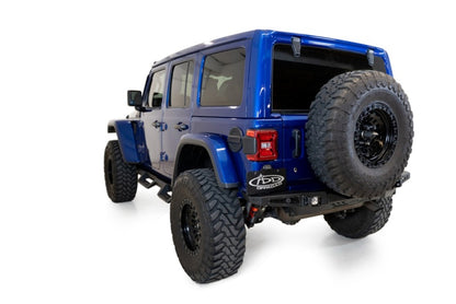 Addictive Desert Designs Jeep Wrangler JL Stealth Fighter Rear Bumper with Cube Light Mounts and D-Ring Hardware