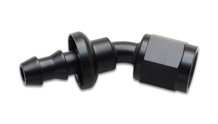 Vibrant Push-On 30 Degree Hose End Elbow Fitting -10AN | Durable Aluminum for Automotive Applications