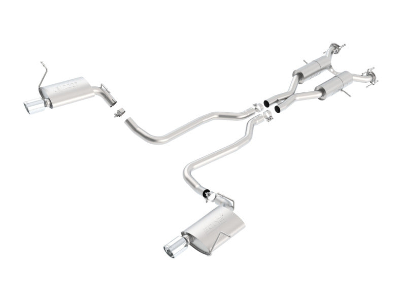 Borla 140406 Touring Cat-Back Exhaust System for 2011-2021 Jeep Grand Cherokee 5.7L V8 with Under Bumper Tip Exit