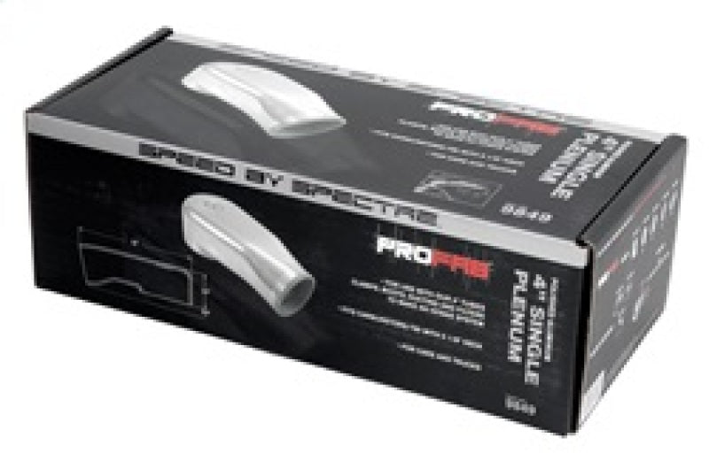 Spectre 9849 Air Intake Plenum with 4-inch Diameter Inlet - Polished Cast Aluminum