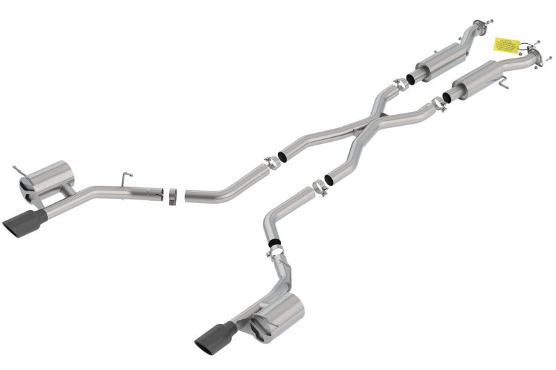 Borla ATAK Cat-Back Exhaust System for Dodge Durango SRT 6.4L V8 (2018-2024) with Black Chrome Tips