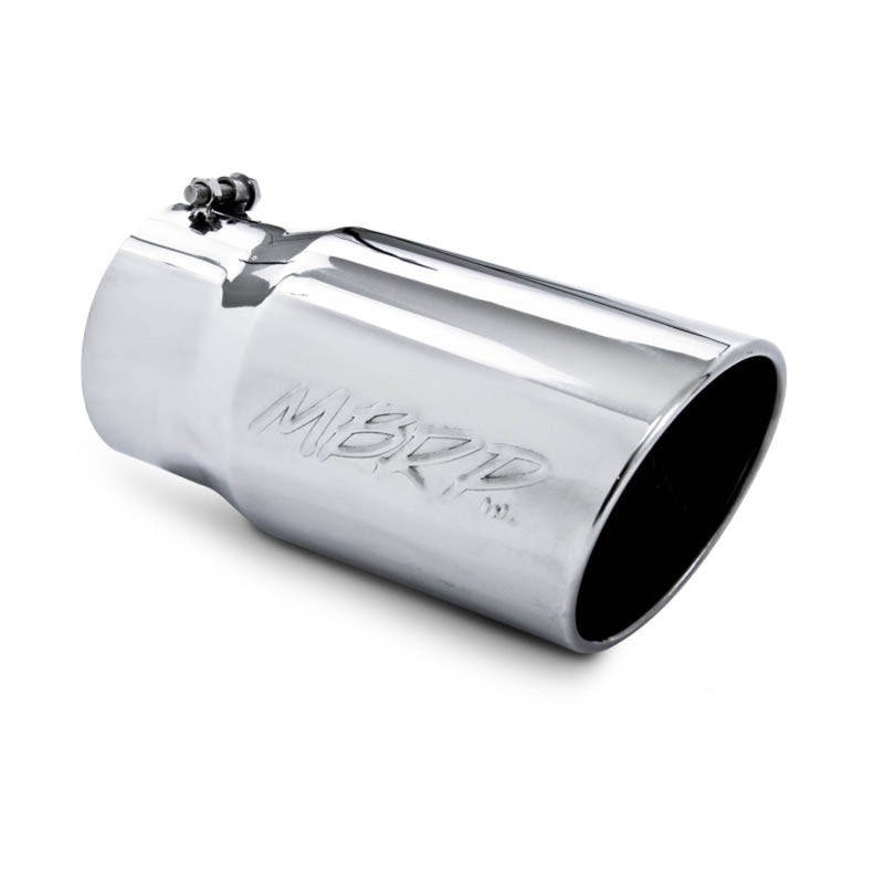 MBRP Universal Exhaust Tip 6-inch Diameter, Angled Rolled End - T304 Stainless Steel