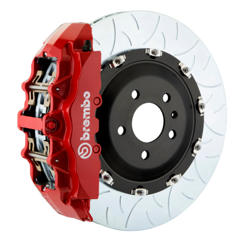 Brembo 01-04 996 Turbo Front GT Brake Kit with 6-Piece Cast Slotted Rotors - Type 3 Red