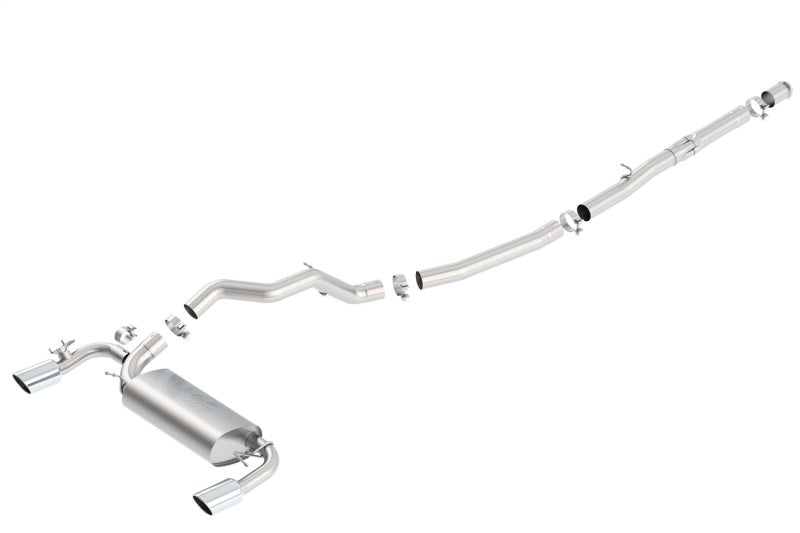 Borla ATAK Cat-Back Exhaust System for 2016-2018 Ford Focus RS 2.3L with Sound Suppressing Valve and Round Angle-Cut Tips